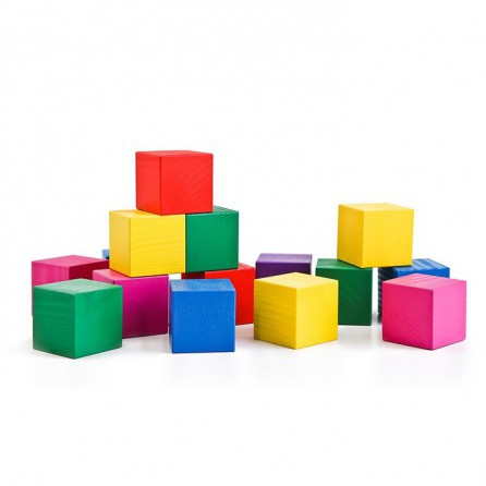 Кубики цветные, 20 шт